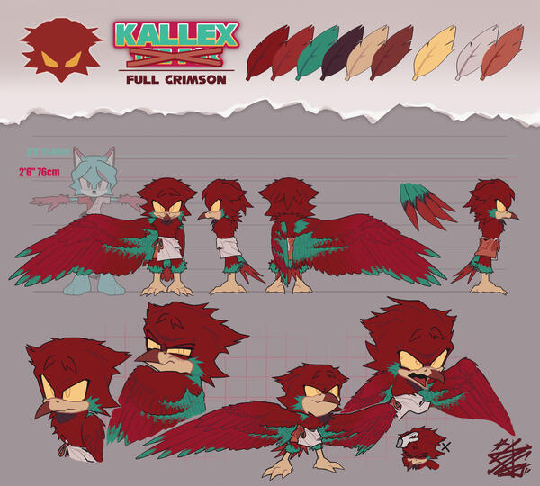 Kallex Crimson form (OC) ref sheet | 07/16/2024