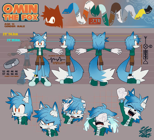Omin the Fox (OC) ref sheet | 03/10/2025